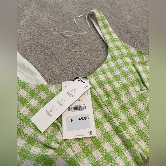 NWT! Sold out! Zara structured checkered corset, size M - Picture 4 of 4